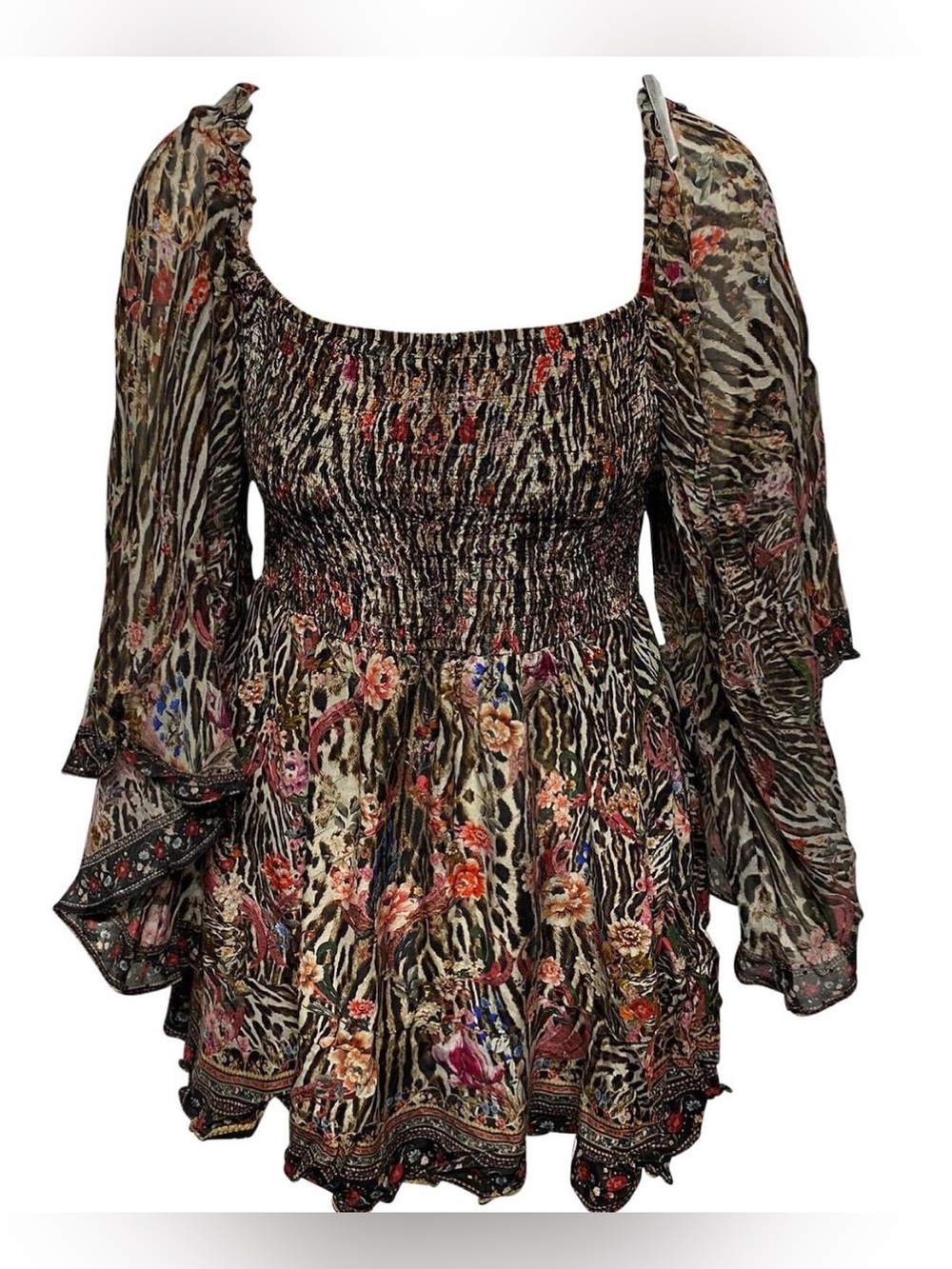 NWT $799 CAMILLA Liv A Little Shirred Bodice Dress Tunic Top! Sz XL